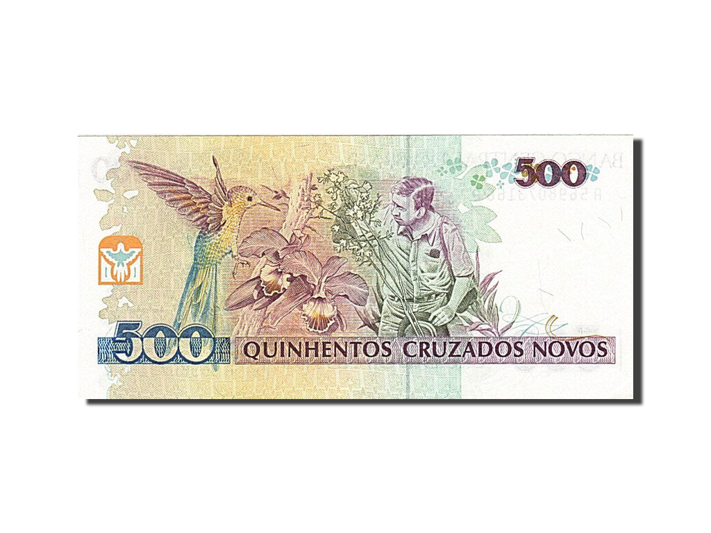 Billete, 500 Cruzeiros on 500 Cruzados Novos, 1990, Brasil, UNC