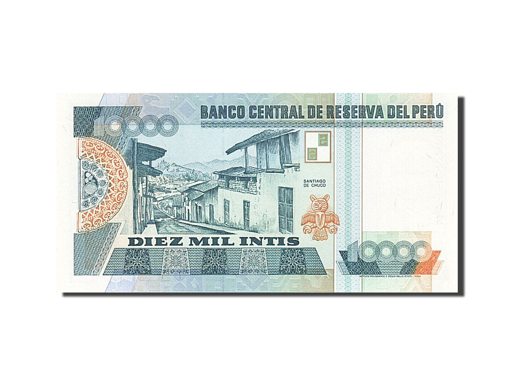 Banknote, Peru, 10,000 Intis, 1988, 1988-06-28, UNC(65-70)