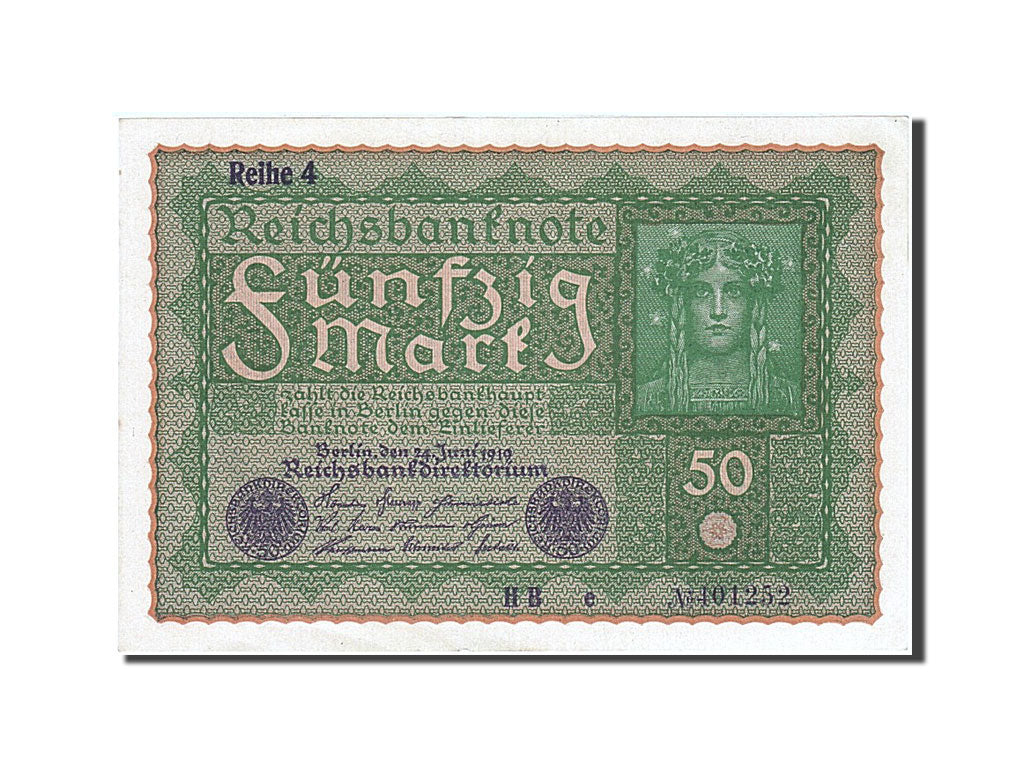 Banknote, Germany, 50 Mark, 1919, 1919-06-24, UNC(63)
