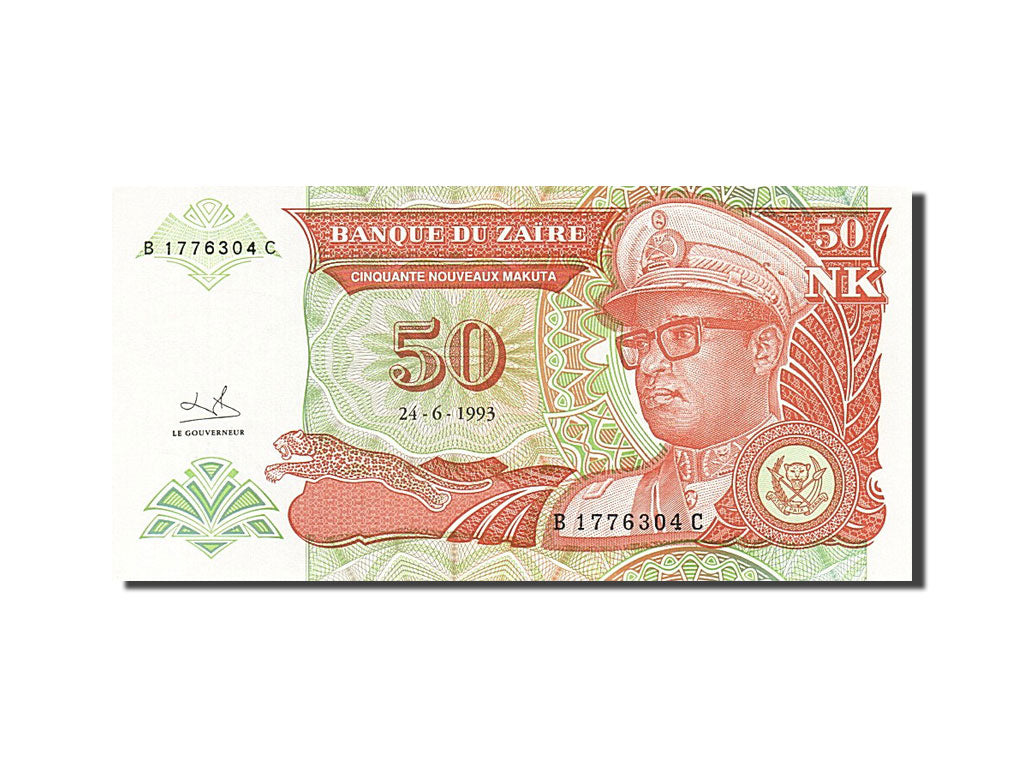 Banknote, Zaire, 50 Nouveaux Makuta, 1993, 1993-06-24, UNC(63)