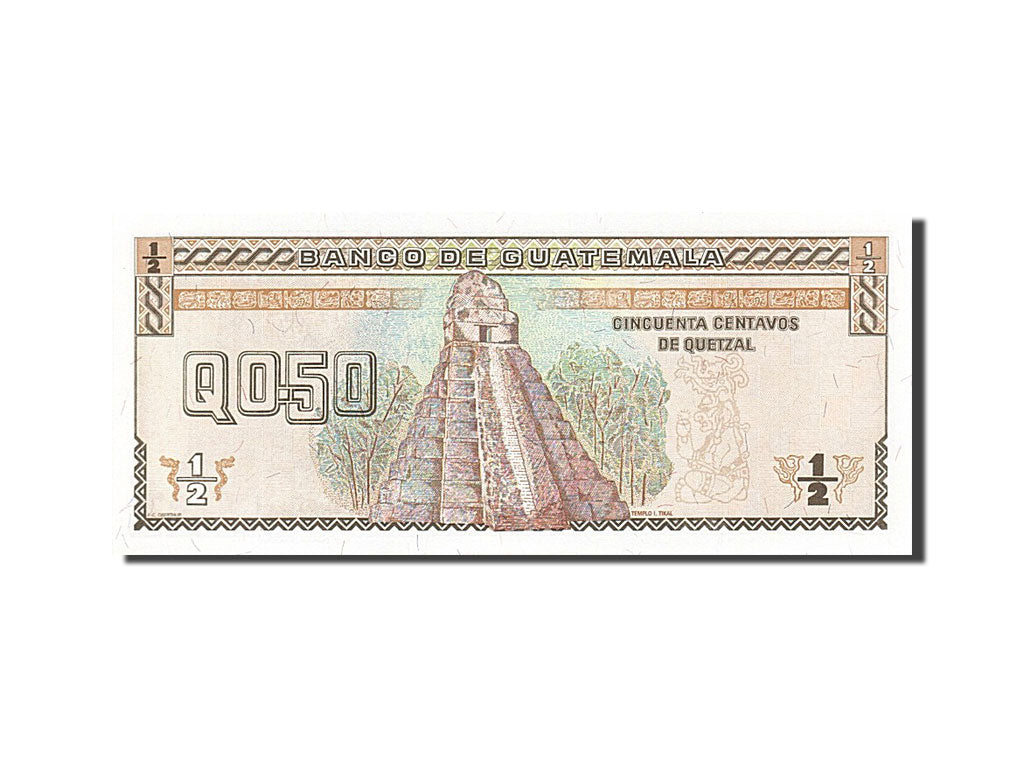 Geldschein, Guatemala, 1/2 Quetzal, 1992, 1992-02-14, UNZ
