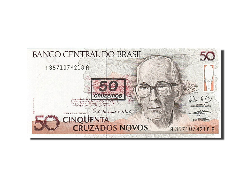 Banknote, Brazil, 50 Cruzados Novos, 1990, UNC(65-70)