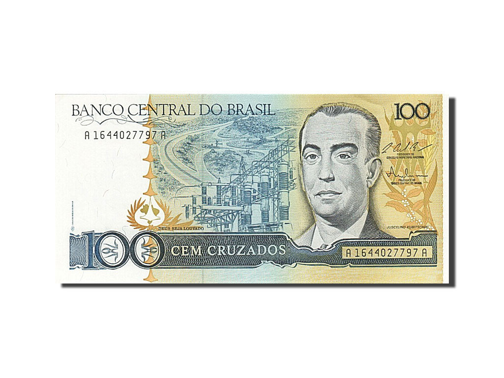 Geldschein, Brasilien, 100 Cruzados, 1987, UNZ-
