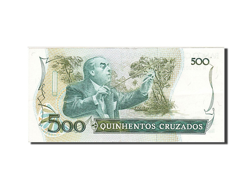 Banknot, Brazylia, 500 Cruzados, 1988, AU(50-53)