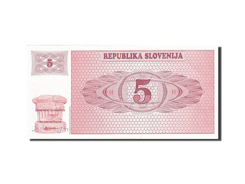 Banconote, Slovenia, 5 (Tolarjev), 1990, SPL