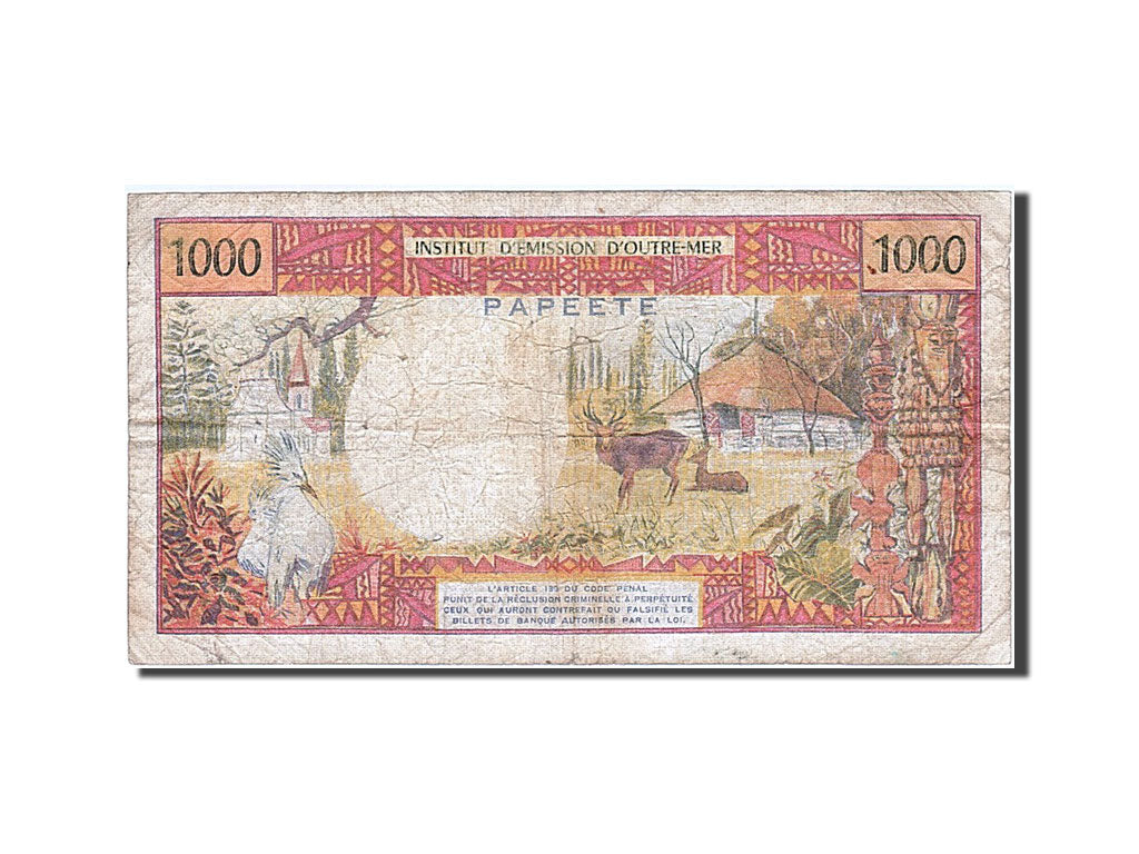 Billete, 1000 Francs, 1969, Tahití, RC+