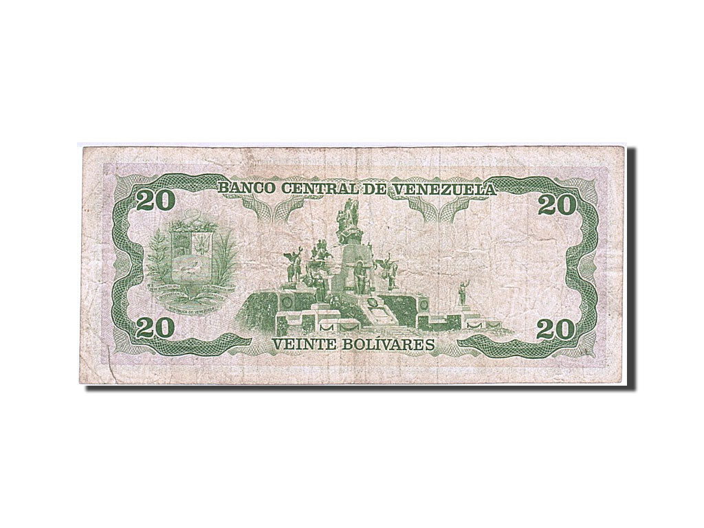 Banknote, Venezuela, 20 Bolivares, 1990, 1990-05-31, VF(20-25)