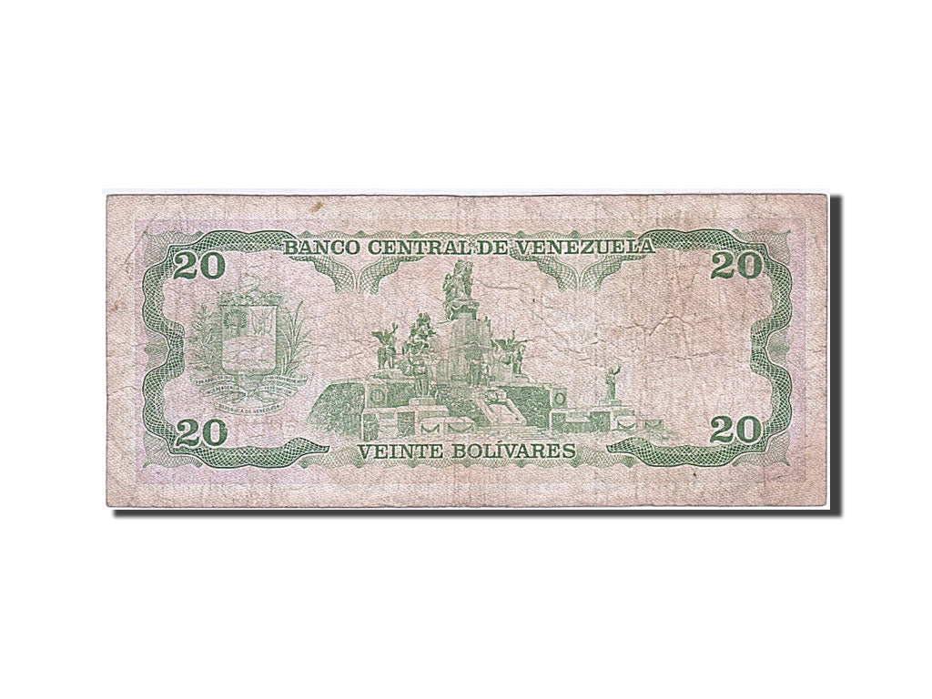 Banknote, Venezuela, 20 Bolivares, 1989, 1989-09-07, VF(20-25)