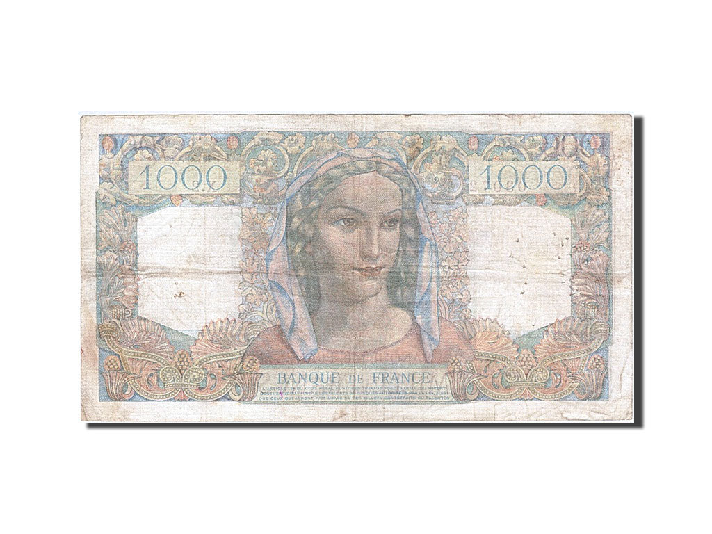 Banknote, France, 1000 Francs, 1 000 F 1945-1950 ''Minerve et Hercule'', 1945