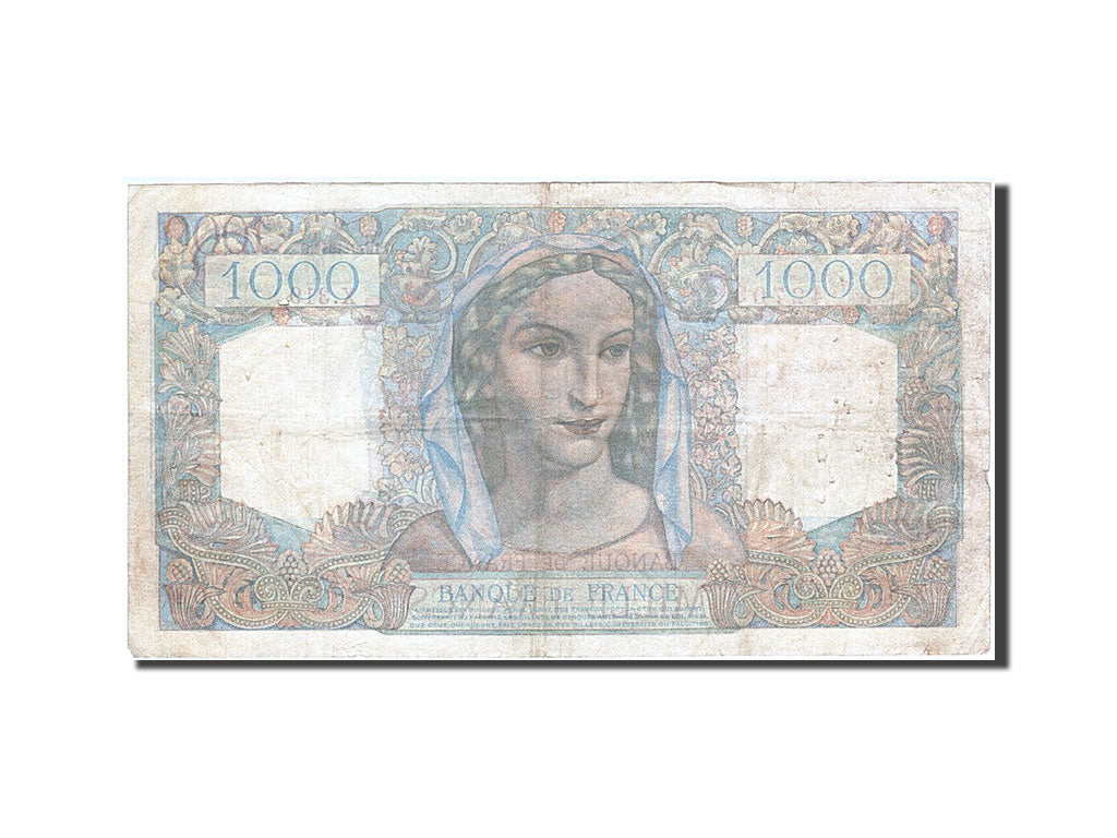 Geldschein, Frankreich, 1000 Francs, 1 000 F 1945-1950 ''Minerve et Hercule''