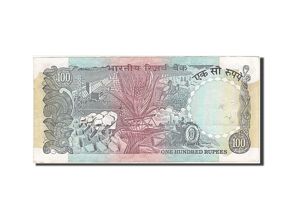 Biljet, India, 100 Rupees, 1975, TB+