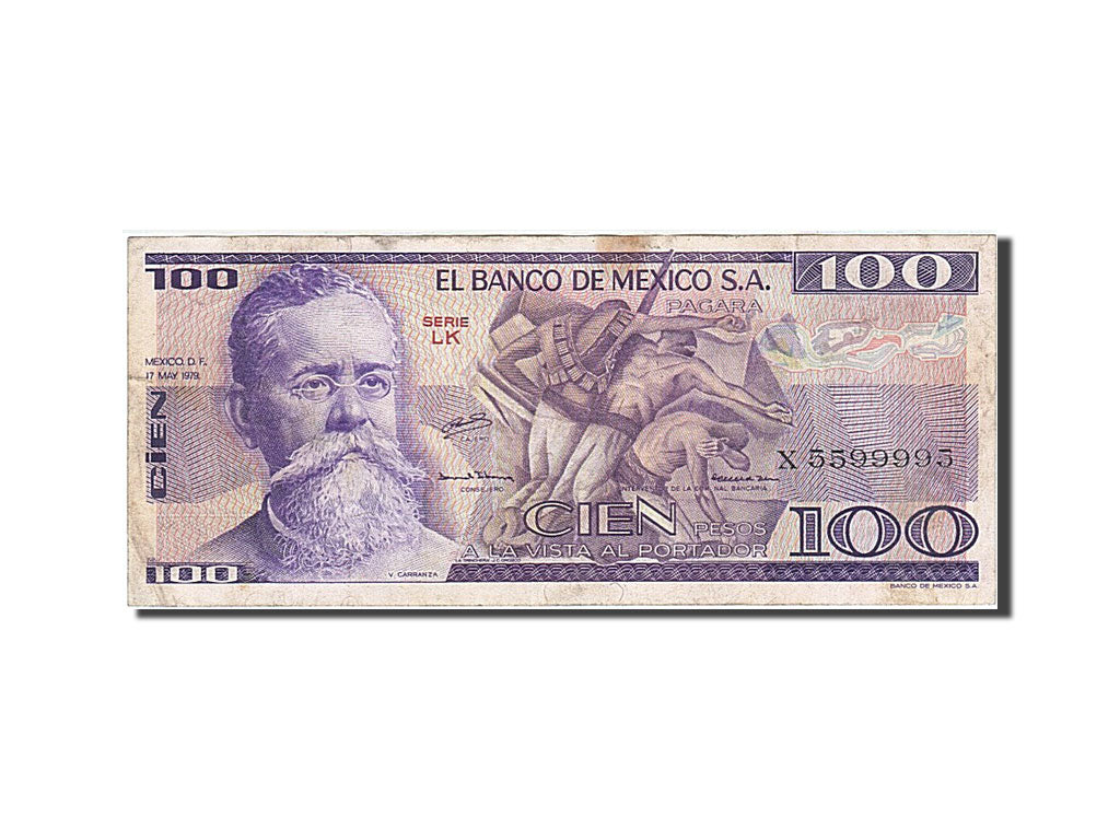 Billet, Mexique, 100 Pesos, 1979, 1979-05-17, TB