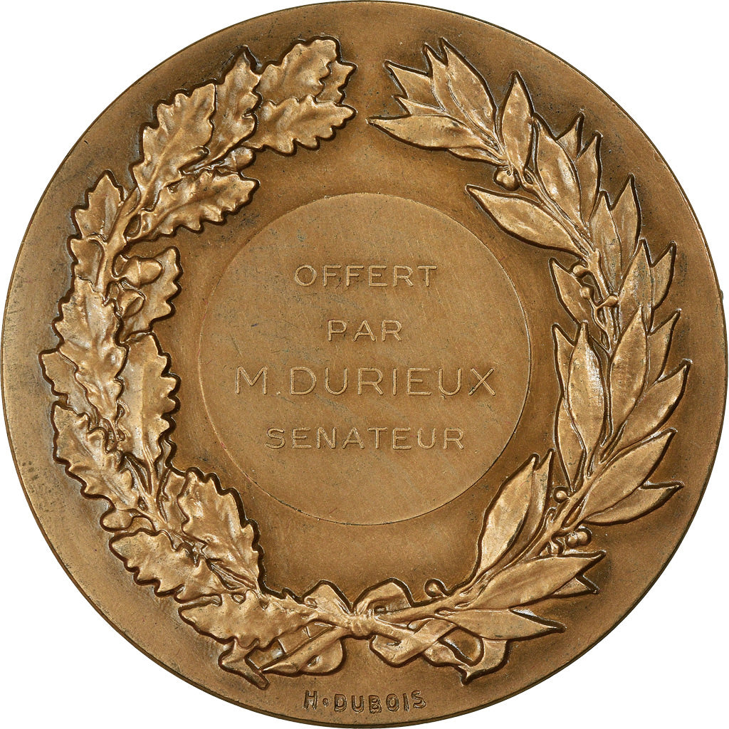França, Medal, Offert par M. Durieux, Sénateur, Brenet, AU(50-53), Bronze