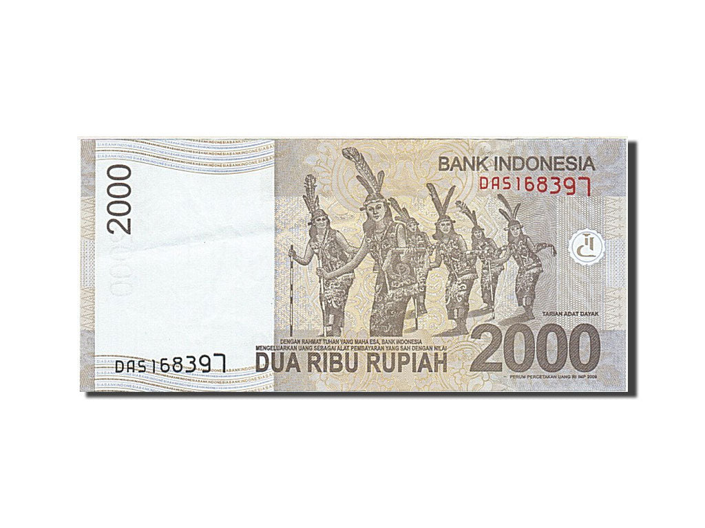 Banknote, Indonesia, 2000 Rupiah, 2009, AU(55-58)