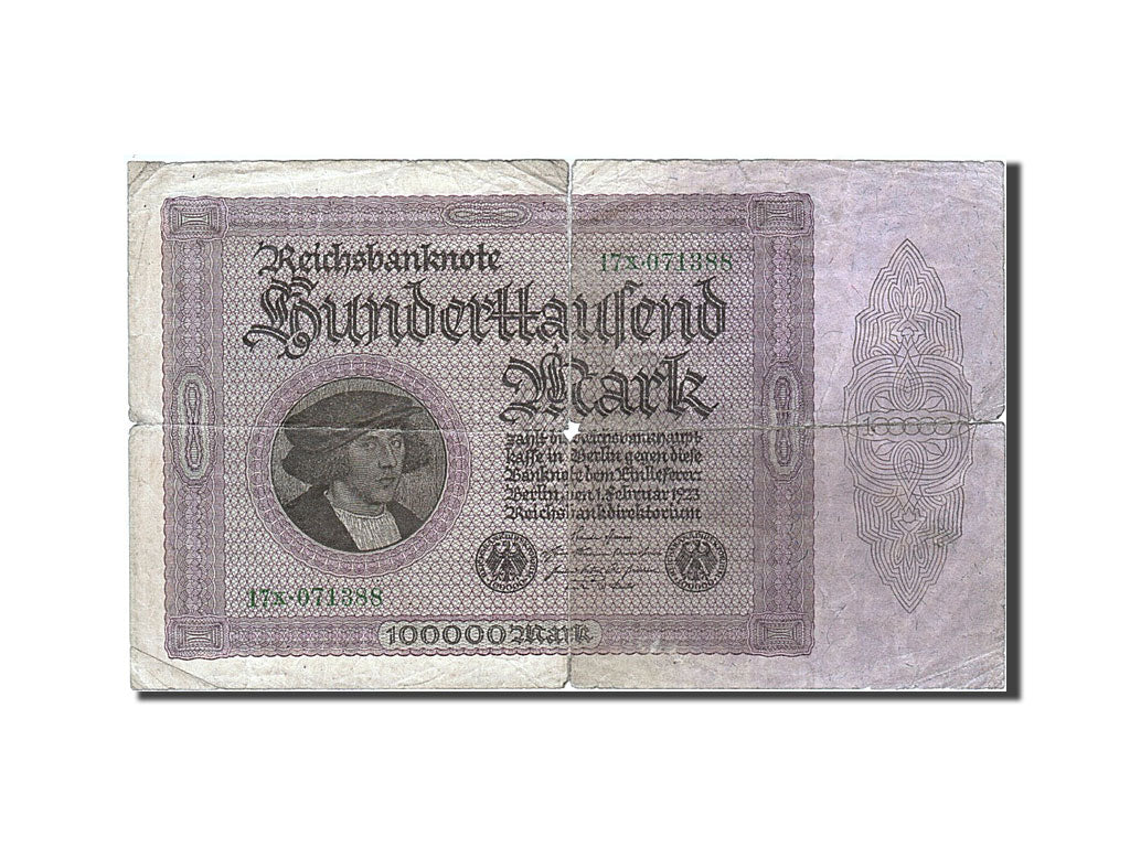 Banknote, Germany, 100,000 Mark, 1923, 1923-02-01, VG(8-10)