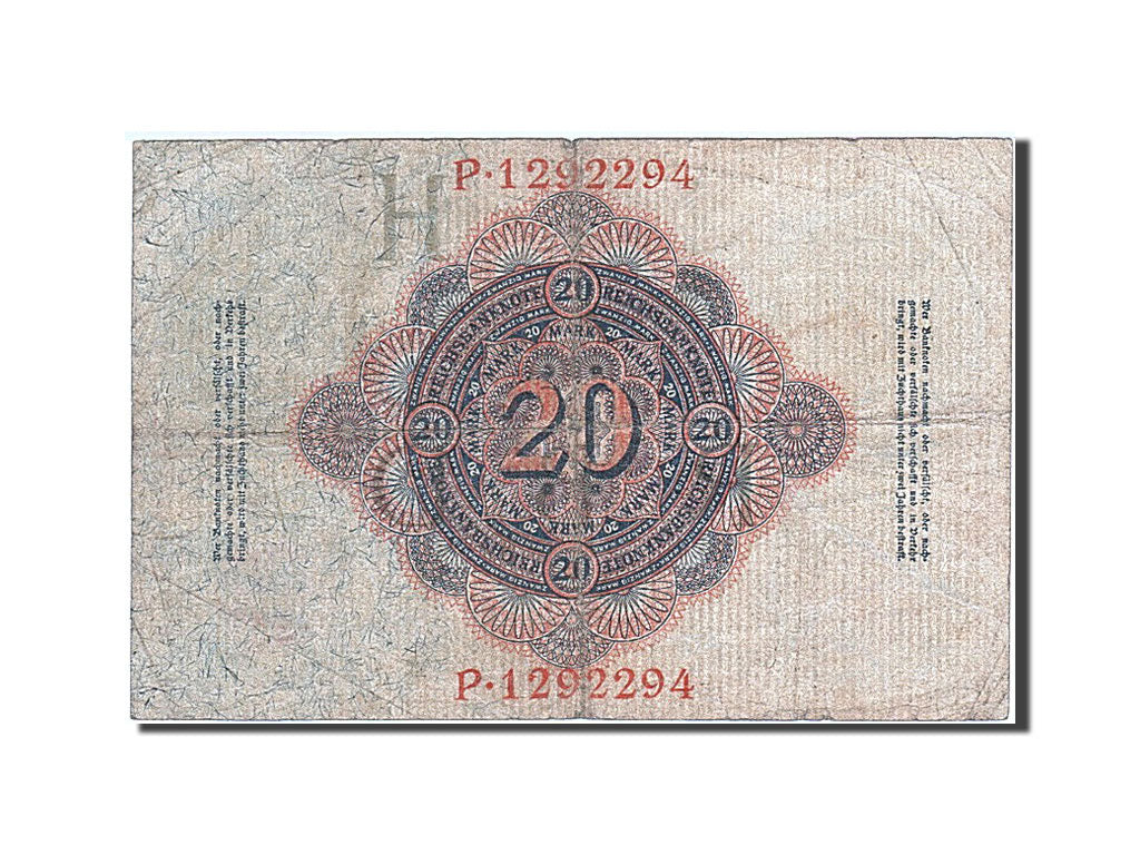 Geldschein, Deutschland, 20 Mark, 1914, 1914-02-19, SGE+