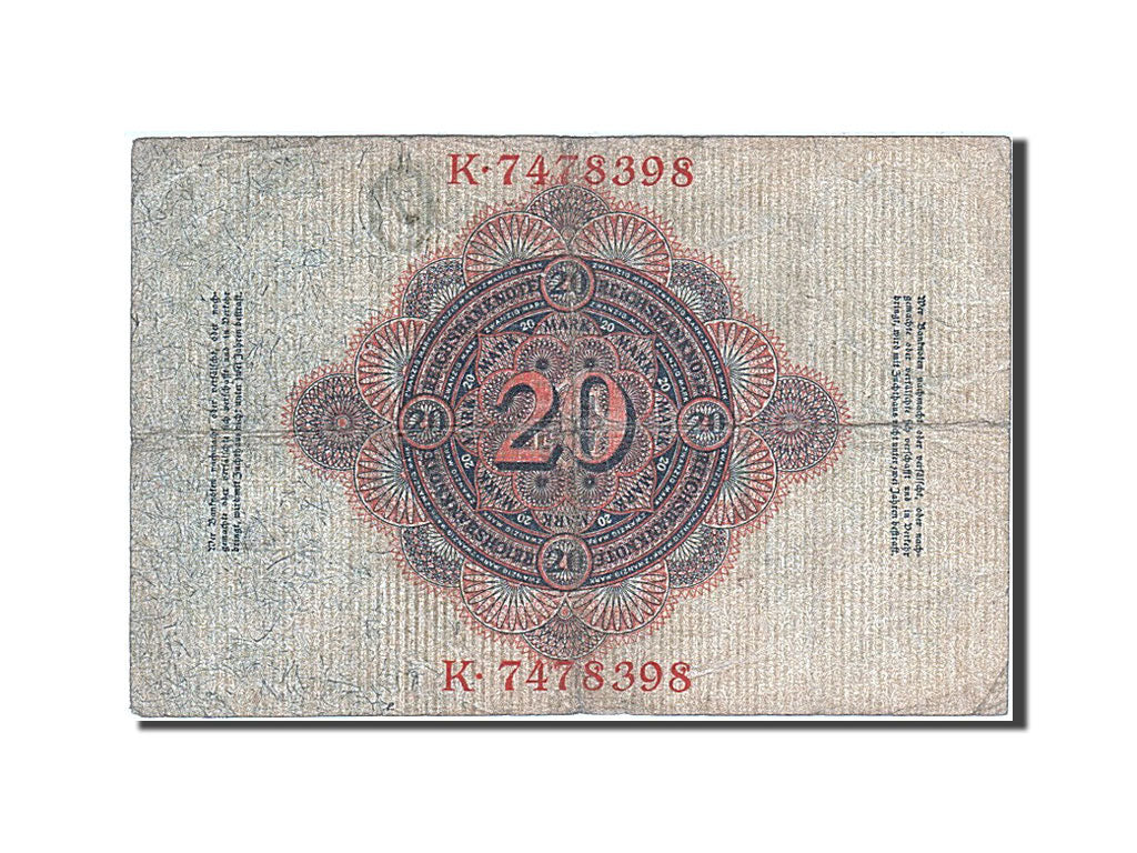 Geldschein, Deutschland, 20 Mark, 1914, 1914-02-19, S