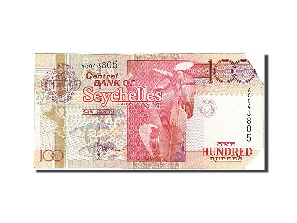Banknot, Seszele, 100 Rupees, 1998, Undated, KM:39, VF(20-25)