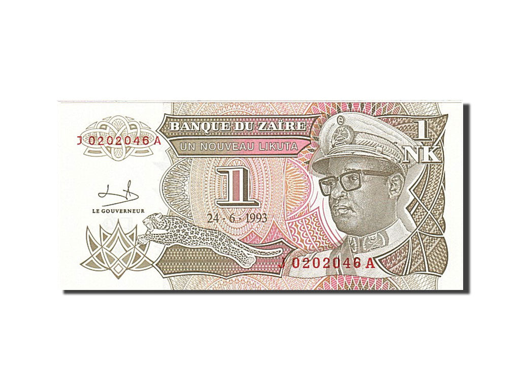 Banknote, Zaire, 1 Nouveau Likuta, 1993, 1993-06-24, KM:47a, UNC(65-70)