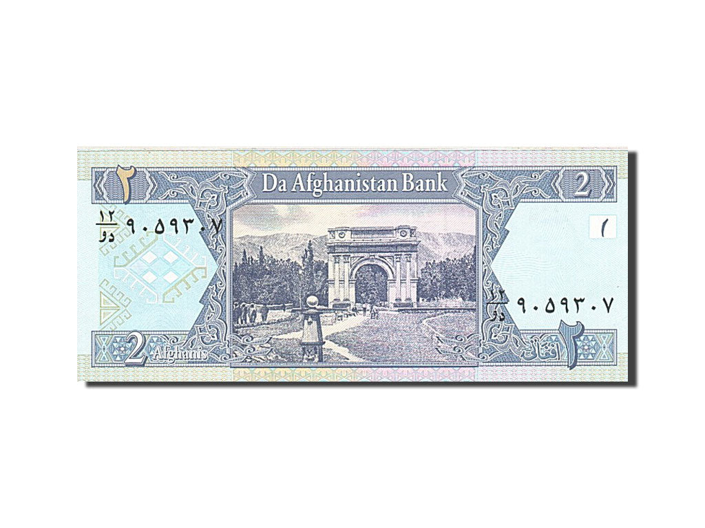 Geldschein, Afghanistan, 2 Afghanis, 2002, Undated, KM:65a, UNZ