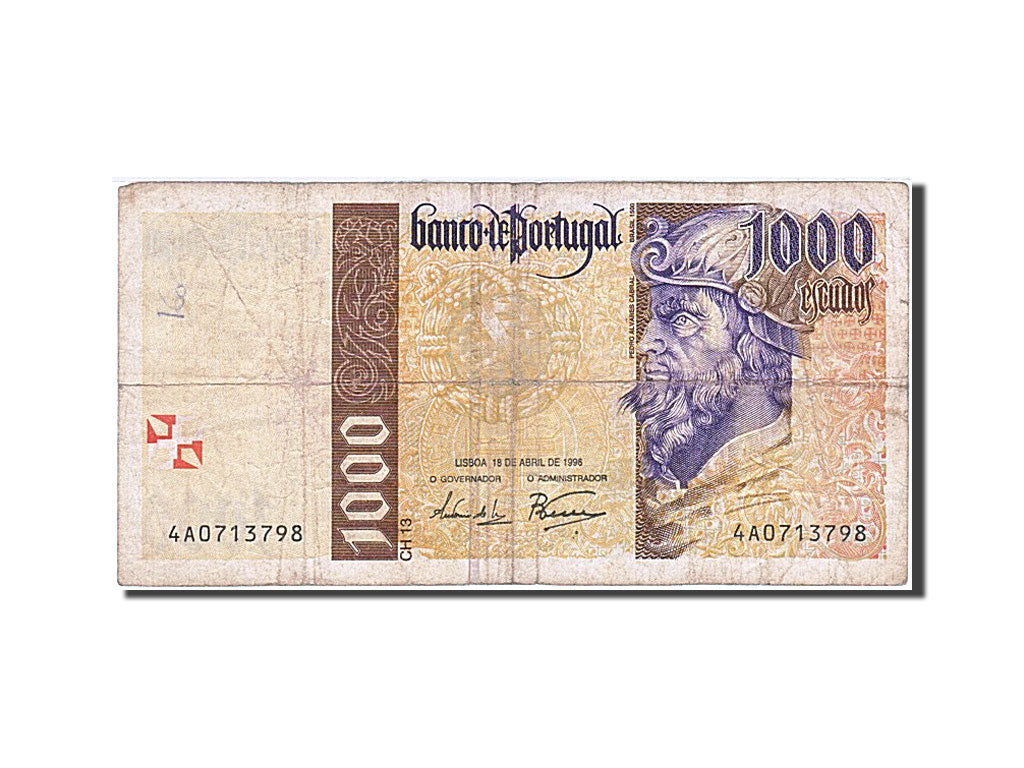 Banknote, Portugal, 1000 Escudos, 1996, 1996-04-18, KM:188a, VF(20-25)