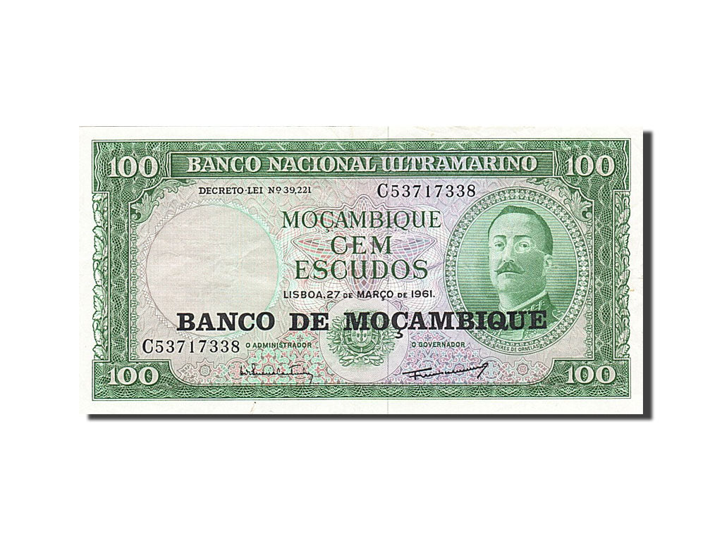 Banknote, Mozambique, 100 Escudos, 1976, Undated, KM:117a, AU(50-53)