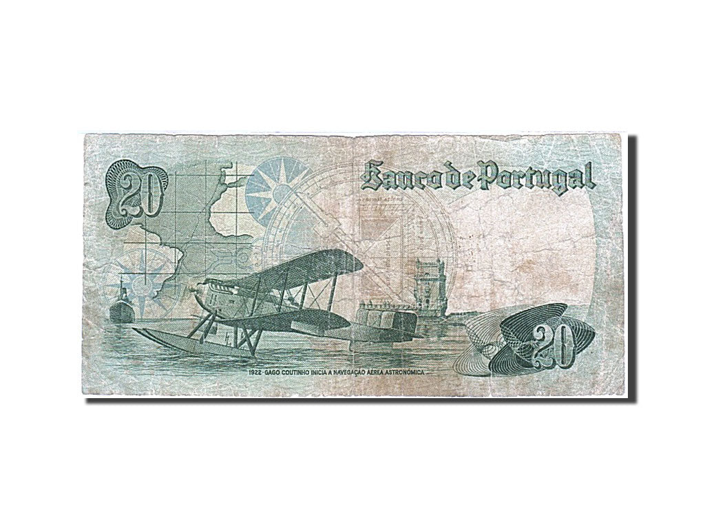 Billet, Portugal, 20 Escudos, 1978, 1978-10-04, KM:176b, B