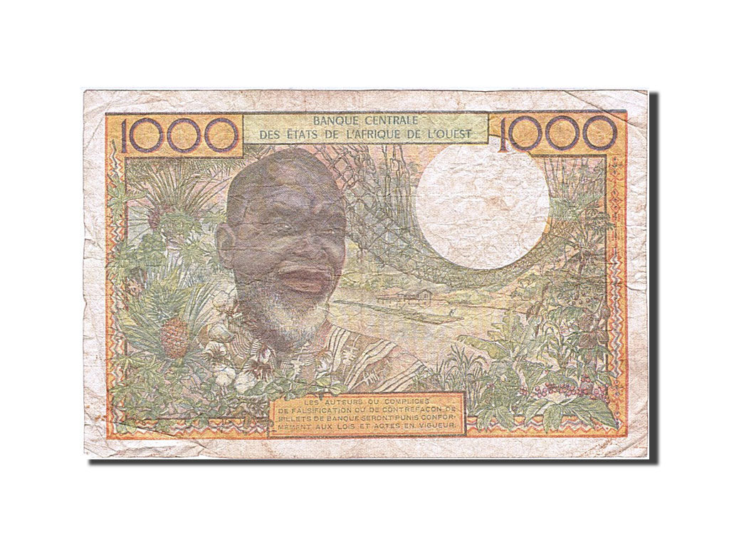 Geldschein, West African States, 1000 Francs, 1961-1965, Undated, KM:203Bn, SS