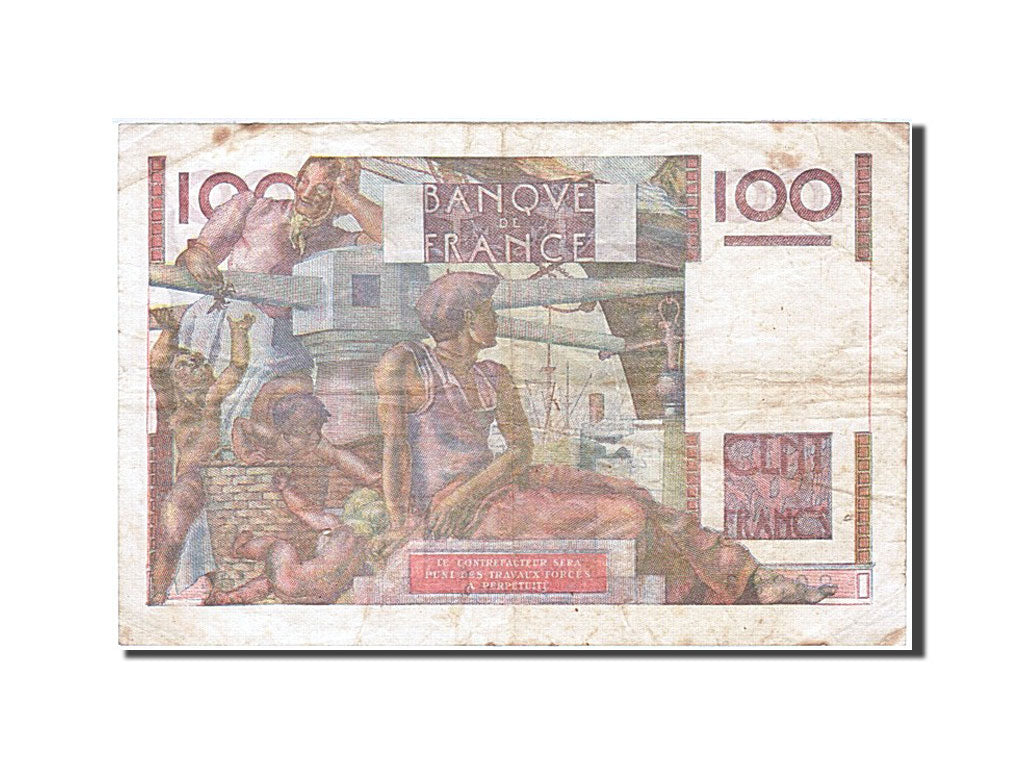 Billete, Francia, 100 Francs, 1952, 1952-09-04, MBC, Fayette:28.33, KM:128d