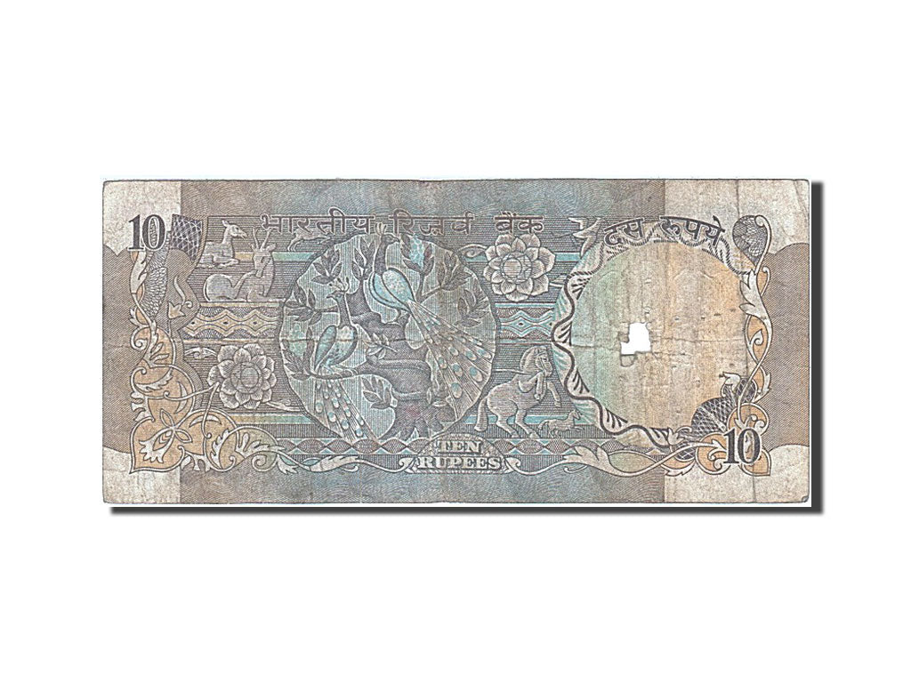 Geldschein, India, 10 Rupees, 1975, Undated, KM:81e, SGE+
