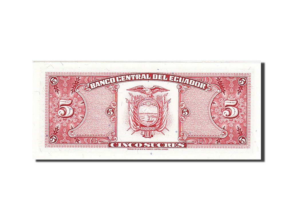 Billete, 5 Sucres, 1988, Ecuador, KM:120A, 1988-11-22, EBC+