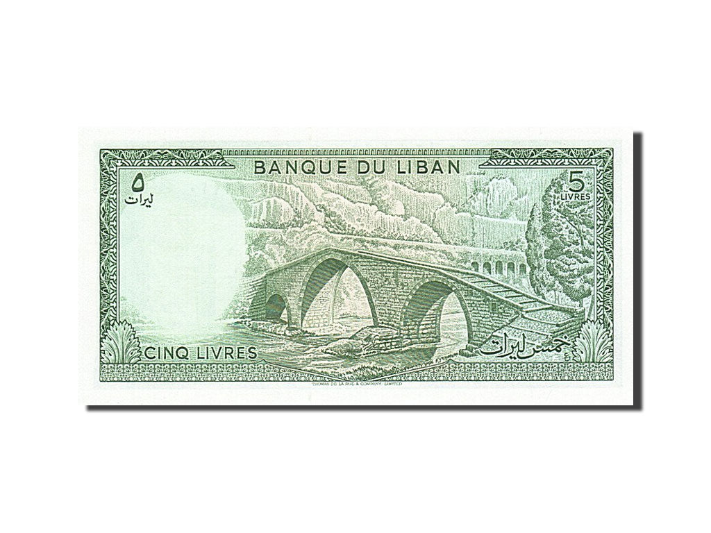 Billet, Lebanon, 5 Livres, 1978, 1986, KM:62d, NEUF
