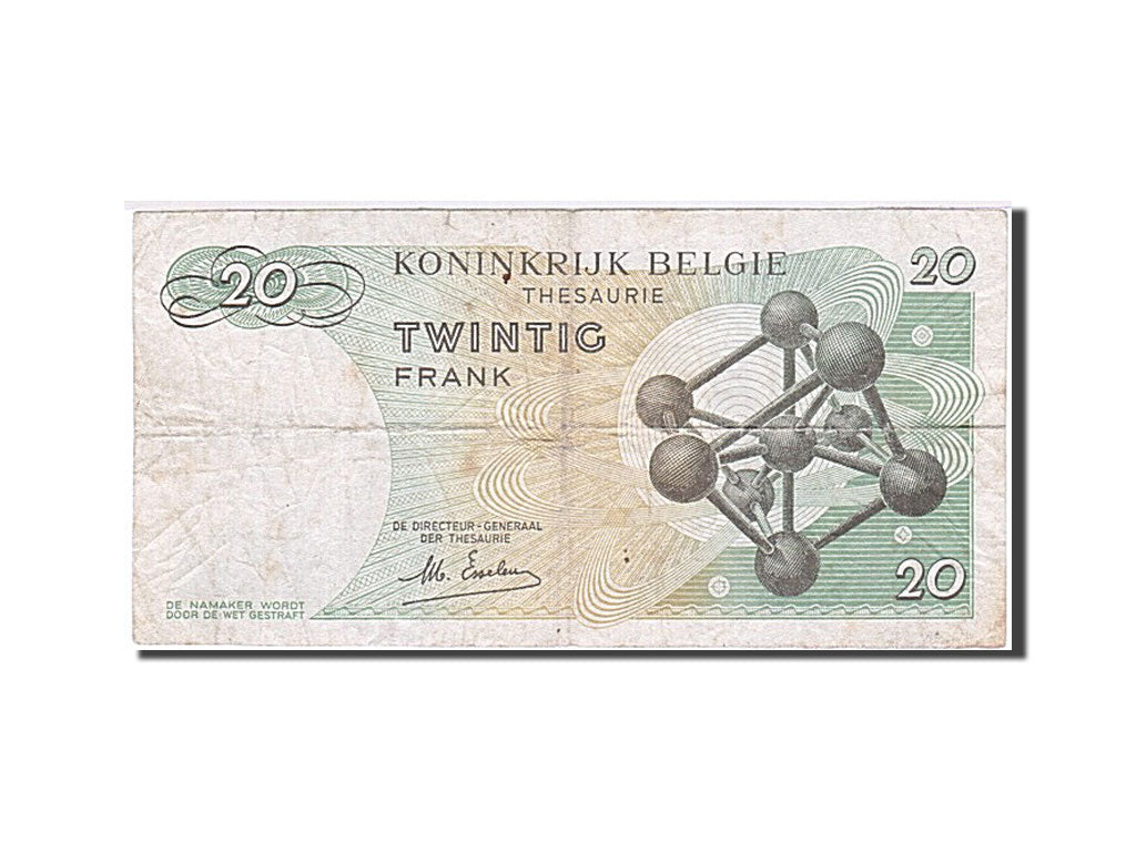 Banknote, Belgium, 20 Francs, 1964, 1964-06-15, KM:138, VF(30-35)