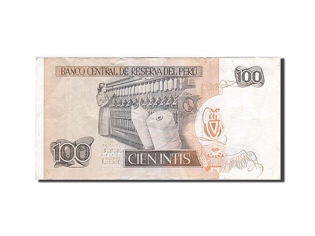 Geldschein, Peru, 100 Intis, 1985-1991, 1987-06-26, KM:133, SS