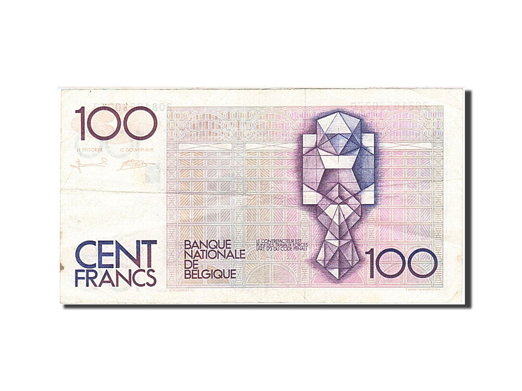 Banknot, Belgia, 100 Francs, 1981-1982, Undated (1982-1994), KM:142a, EF(40-45)