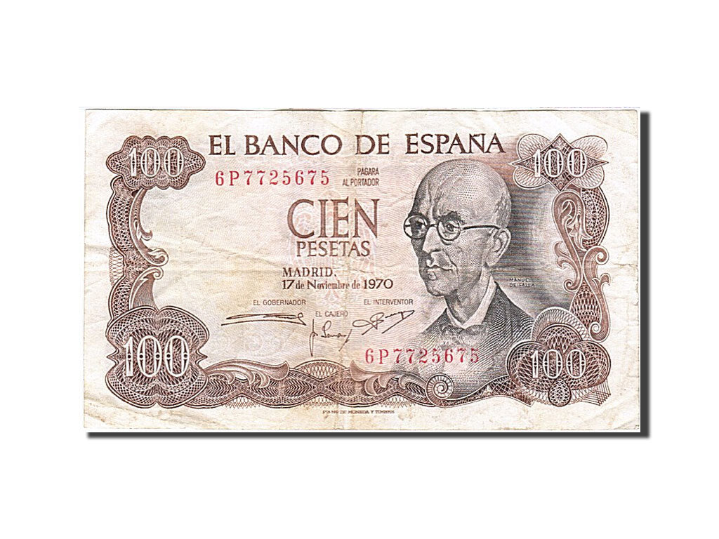 Banconote, Spagna, 100 Pesetas, 1970-1971, KM:152a, 1970-11-17, MB
