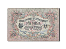 Banknot, Russia, 3 Rubles, 1905-1912, 1912-1917, KM:9c, EF(40-45)