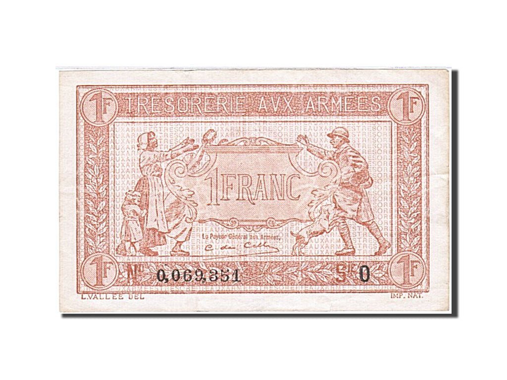 Banknote, France, 1 Franc, 1919, 1919, AU(55-58), Fayette:VF 4.2, KM:M5