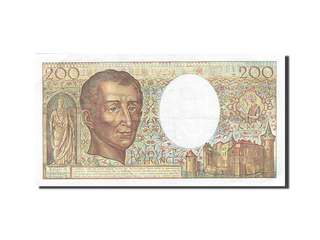Banknot, Francja, 200 Francs, 1981, 1985, AU(50-53), Fayette:70.5, KM:155a