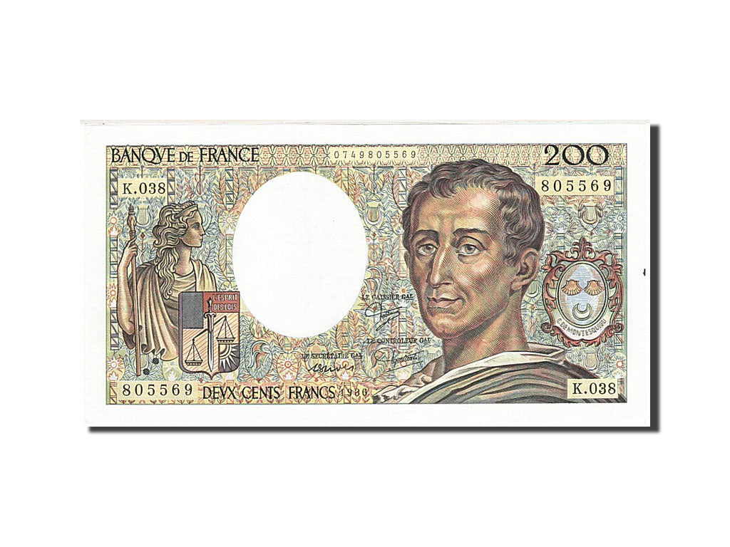 Banknote, France, 200 Francs, 1981, 1986, UNC(60-62), Fayette:70.6, KM:155a