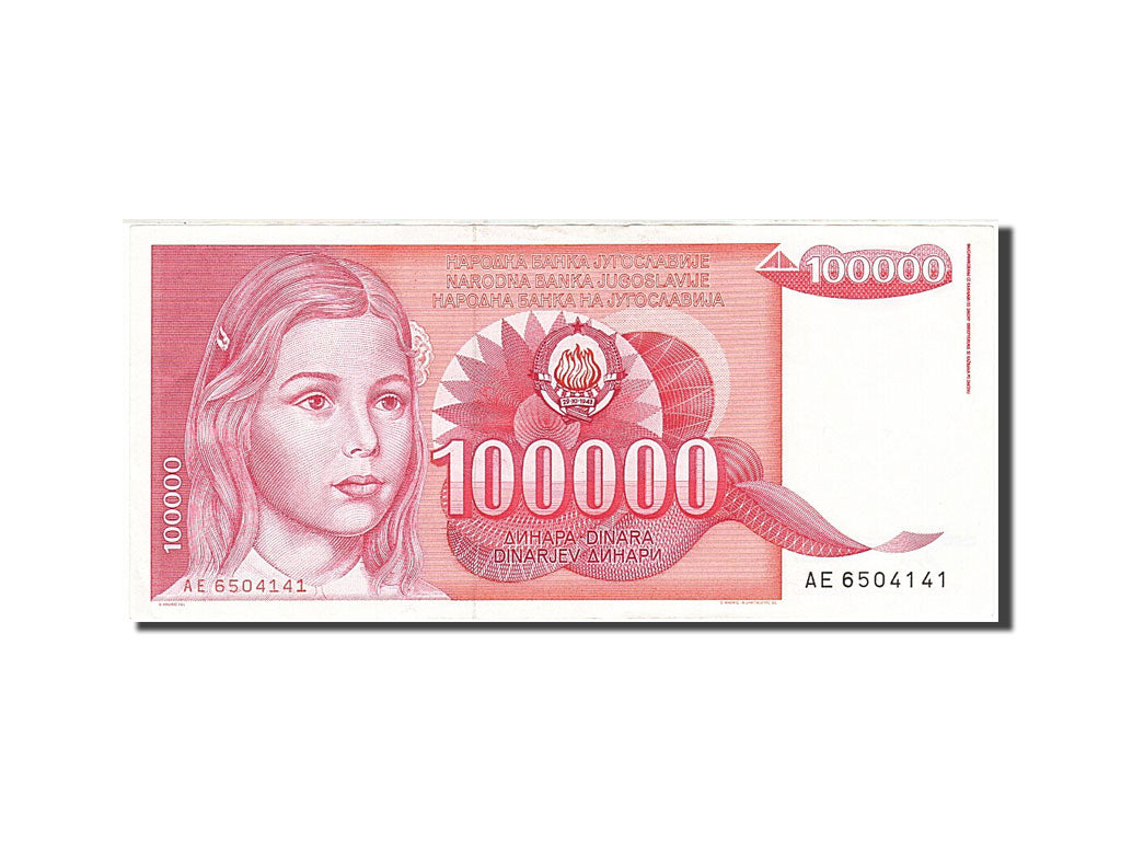 Banknot, Jugosławia, 100,000 Dinara, 1985-1989, 1989-05-01, KM:97, UNC(60-62)