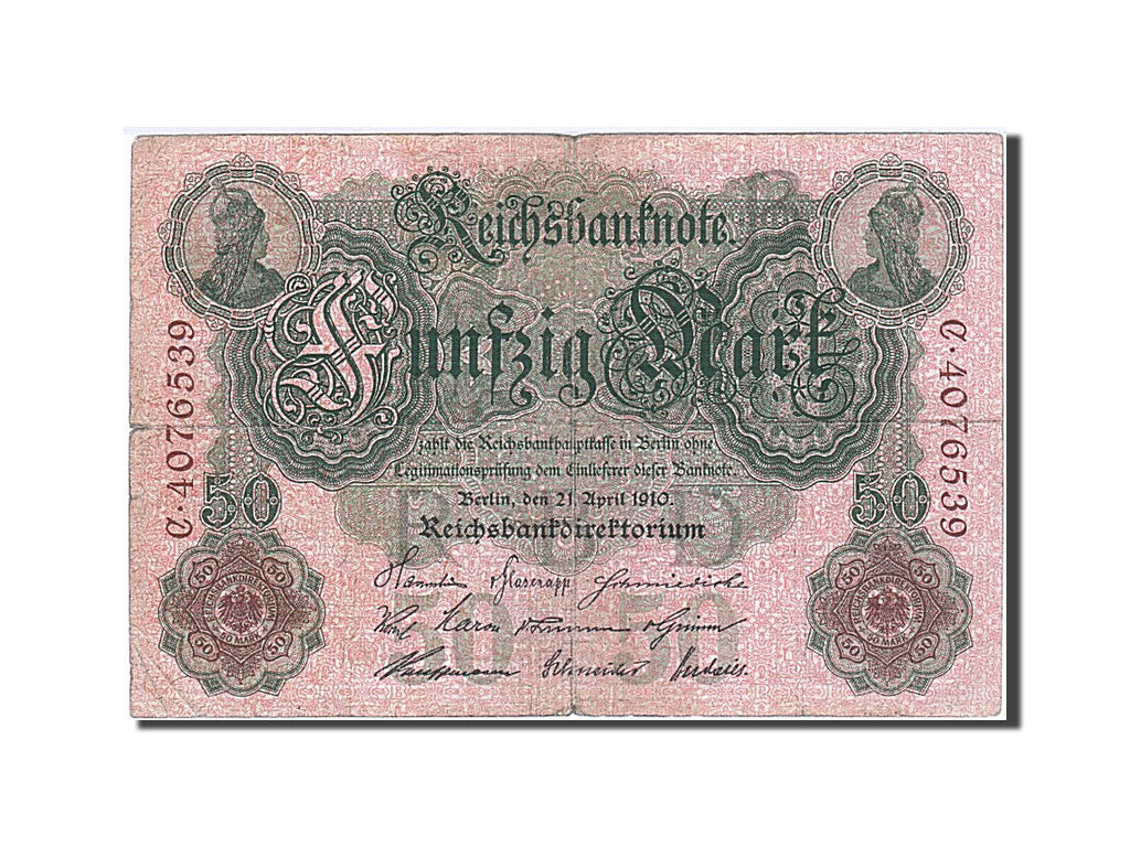 Biljet, Duitsland, 50 Mark, 1910, 1910-04-21, KM:41, TB