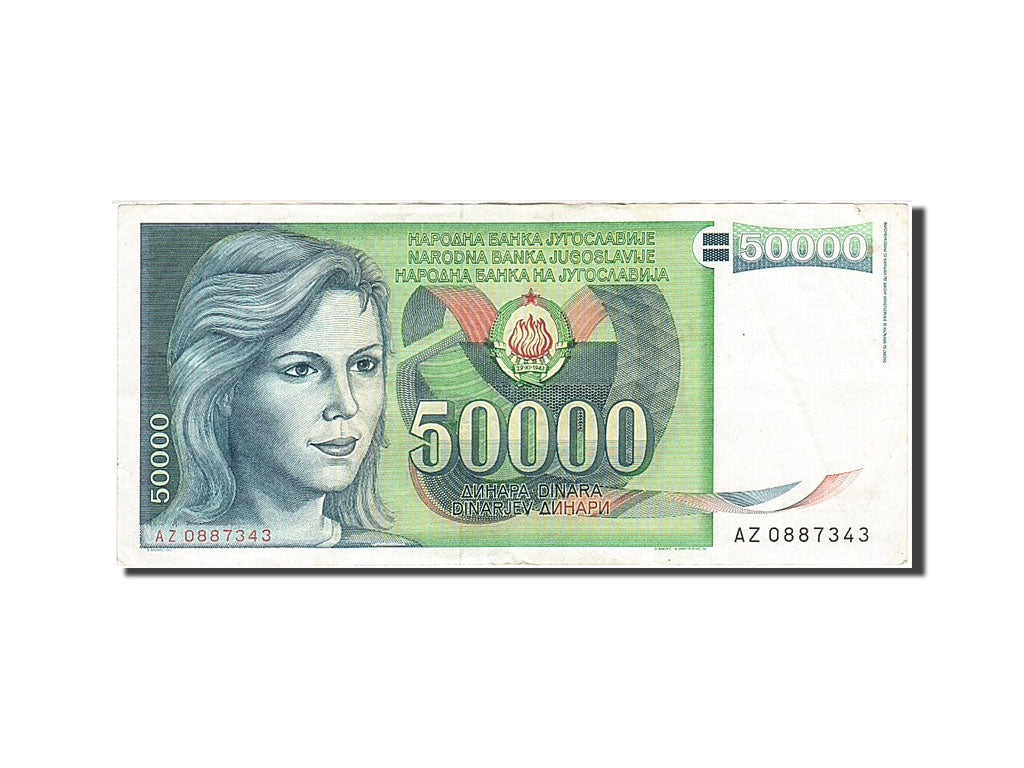 Banconote, Iugoslavia, 50,000 Dinara, 1985-1989, KM:96, 1988-05-01, BB+