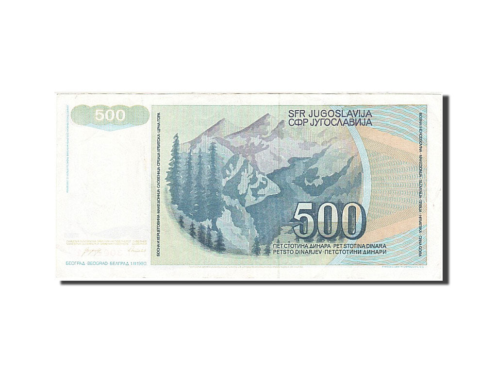 Banconote, Iugoslavia, 500 Dinara, 1990, KM:106, 1990-03-01, BB+