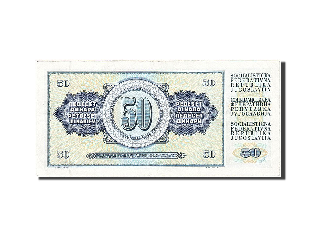 Banconote, Iugoslavia, 50 Dinara, 1978, KM:89a, 1978-08-12, BB+