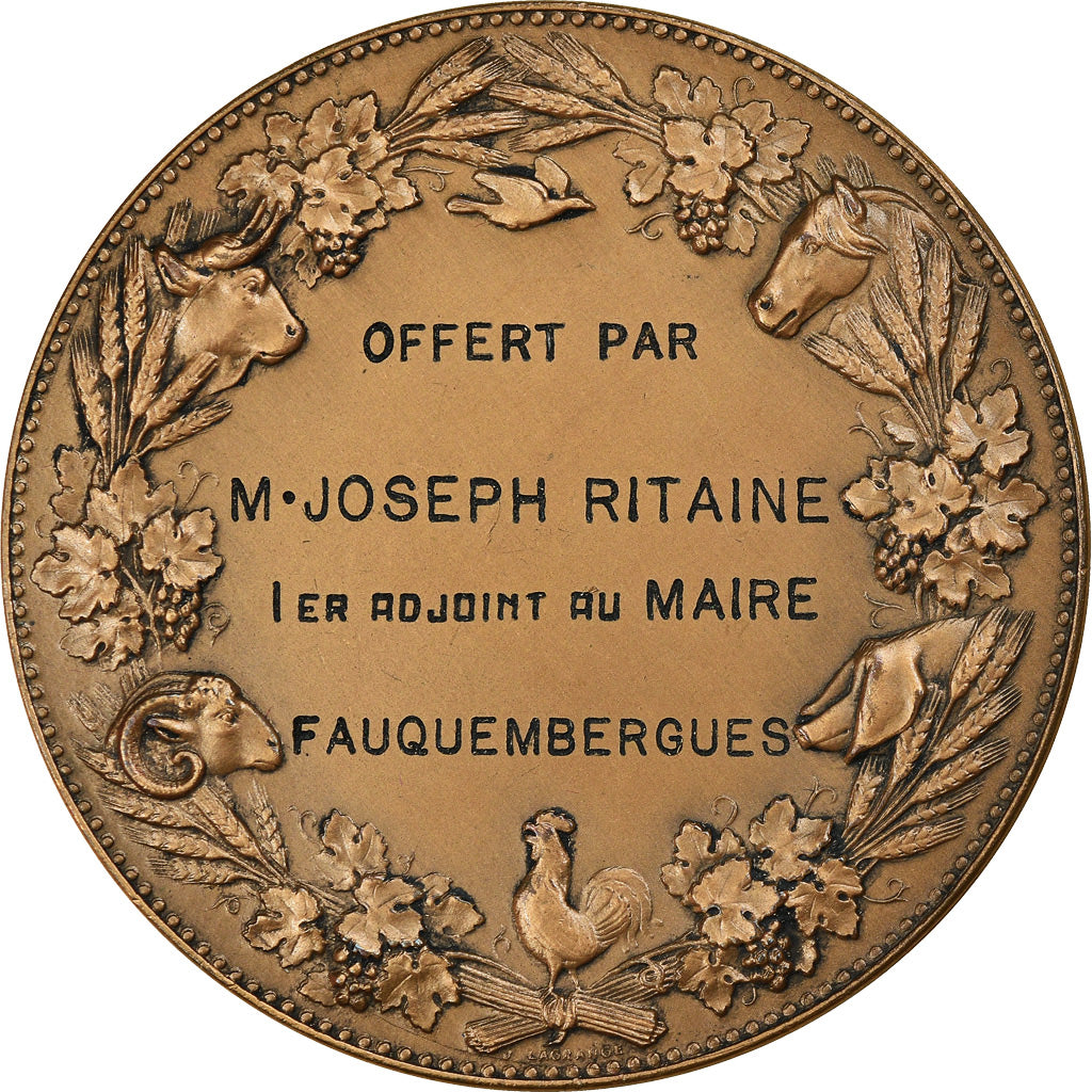 França, Medal, Agriculture, Elevage, Fauquembergues, Pas-de-Calais, 1971