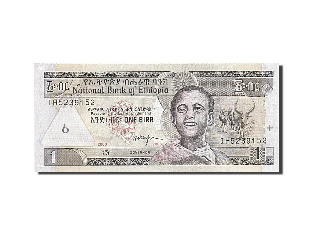 Billet, Éthiopie, 1 Birr, 1997 EE 1989, 2008 EE 2000, KM:46e, NEUF