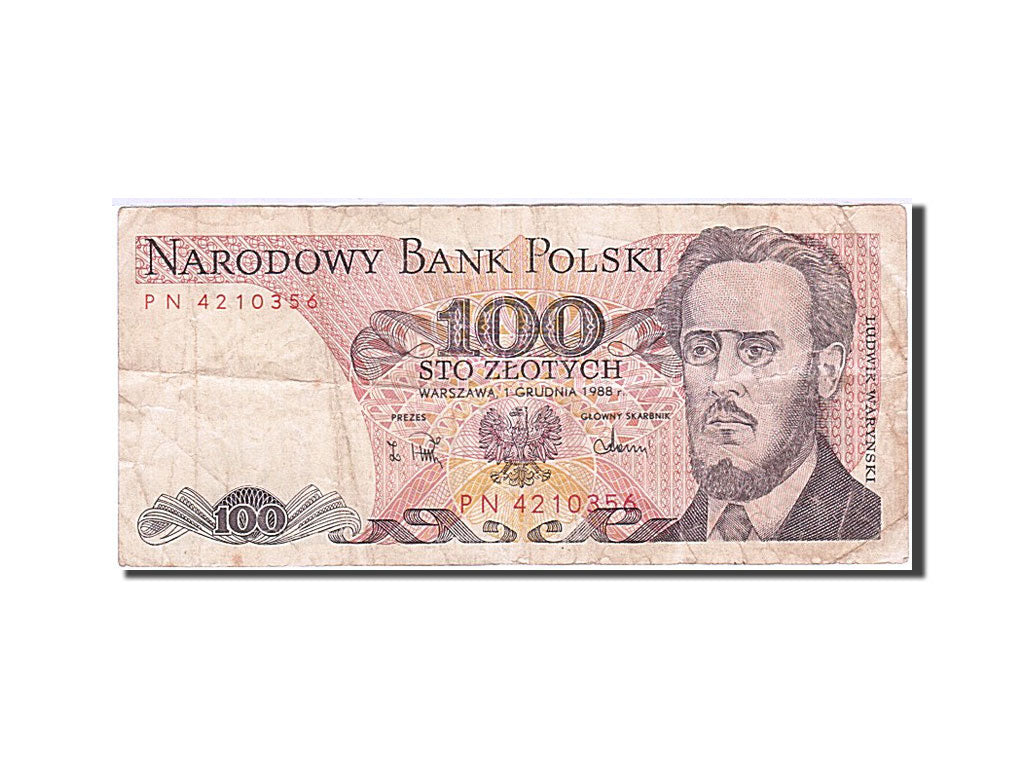 Billet, Pologne, 100 Zlotych, 1962-1965, 1988-12-01, KM:143e, TTB