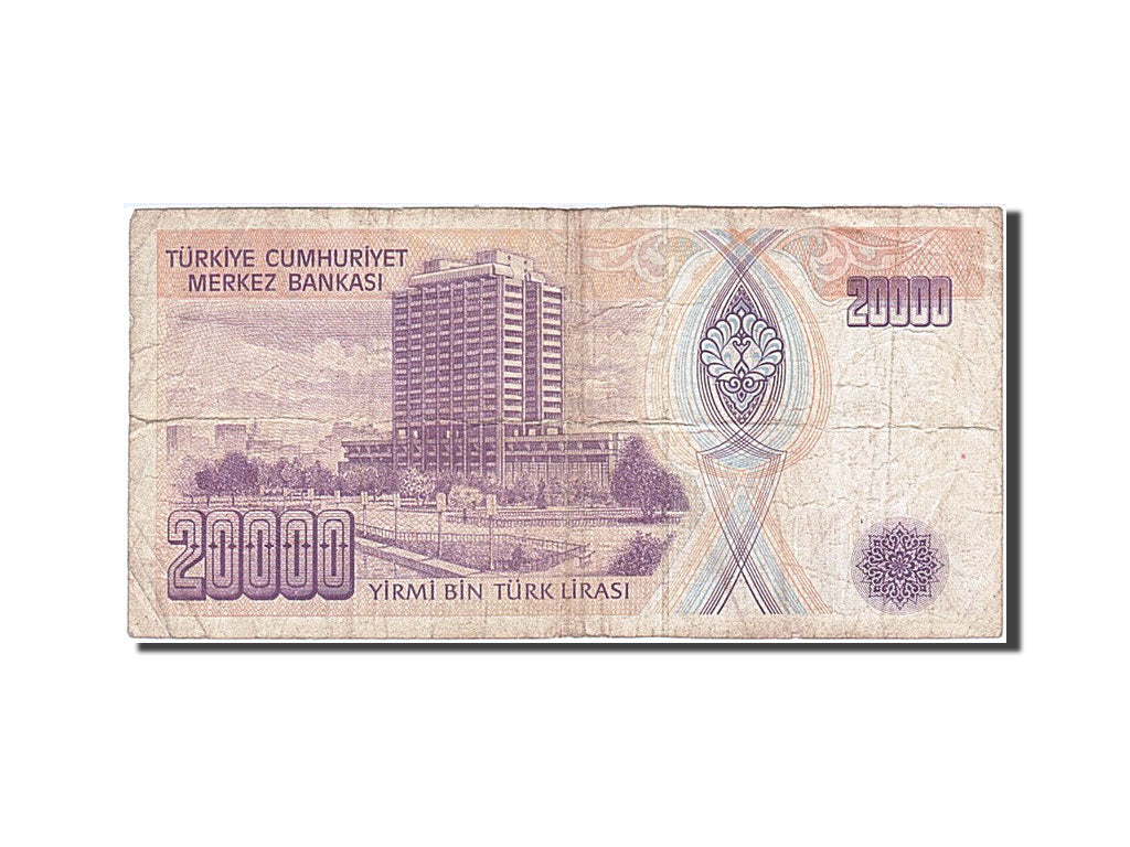 Banknote, Turkey, 20,000 Lira, 1971-1982, 1995, KM:202, VF(30-35)