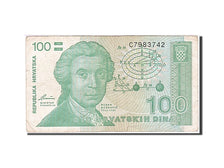 Billet, Croatie, 100 Dinara, 1991-1993, 1991-10-08, KM:20a, TTB
